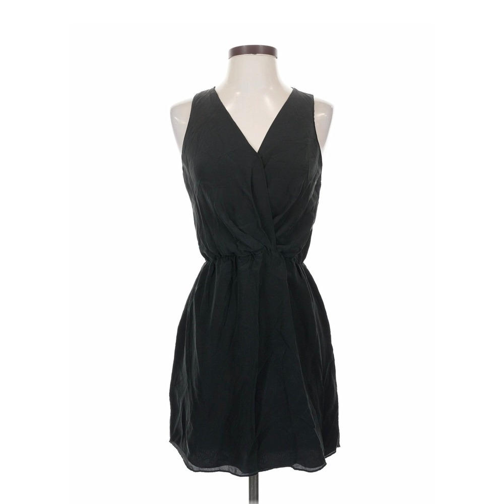 Rory Beca | Silk Black V-Neck Short Cocktail Dat Night Sleeveless Dress